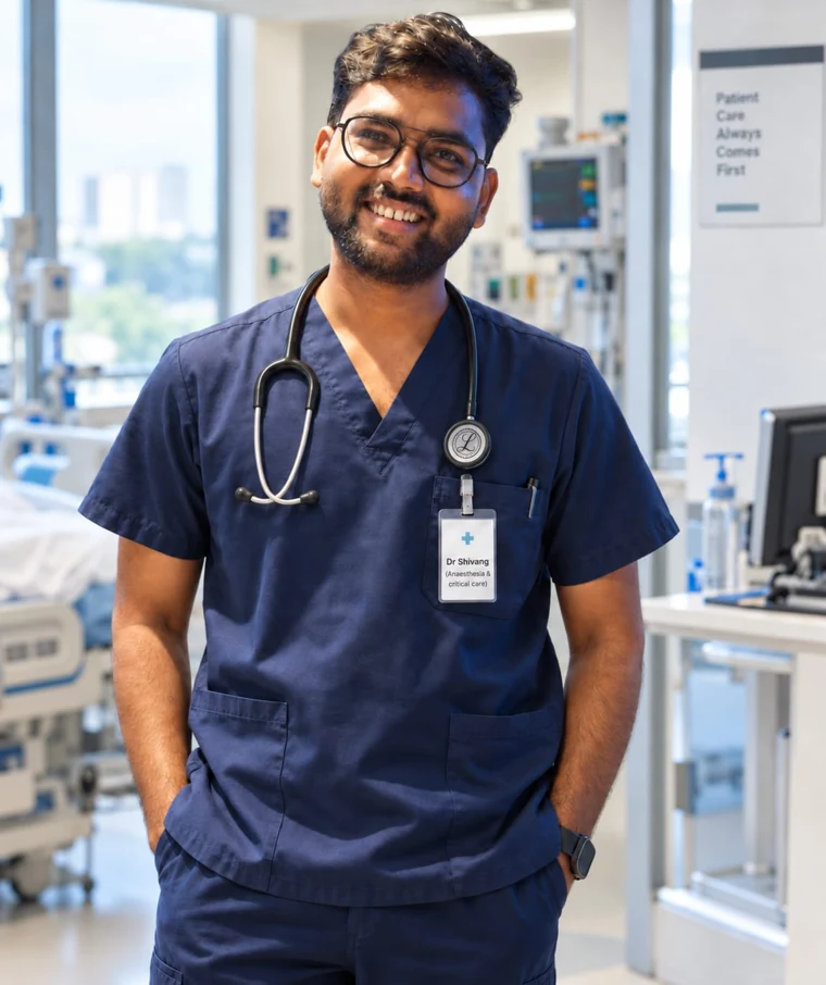 Dr. Shivang, Anaesthesiologist and Critical Care Physician